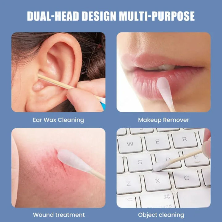 500pcs%205%20Packs%20Double-ended%20Cotton%20Swabs,%20Baby%20Cotton%20Swabs,%20Ear%20Cleaning%20Sticks,%20Healthy%20Cleaning%20Tools%20-%20Image%203