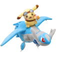 Cute Pokemon Riding Plush Toys Latias Latios Lapras Pikachu Soft Stuffed Doll Kids . 