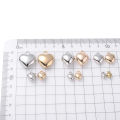 iYOE 50pcs 6-18mm Gold Color Heart Charms CCB Plastic Spacer Beads For Making Bracelet Earring Necklace Pendant DIY Jewelry.