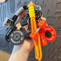 Mini Barbell Plates Keychain with D-shaped Buckle Water Cups Simulation Dumbbells Keyring Creative Bag Charm.