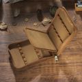 12 Pens Fountain Pen Case Vintage Leather Roller Ball Pen Holder Bag, Large Capacity Zipper Organizer Pouch Stationery. 