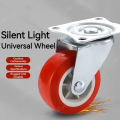 4Pcs/lot 1-2inch Furniture Caster PVC Red Universal Wheel Swivel Caster Roller Wheel For Platform Trolley Accessory. 