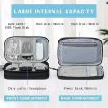 1PCS Grey/Black/Pink/Navy NEW Travel Organizer Bag Cable Storage Organizers Pouch Carry Case Portable Double Layers Storage Bags. 