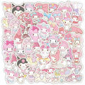 🎀 25PCS Kawaii My Melody Anime Stickers – Cute Sanrio Style Decal Set for Laptop, Guitar, Water Bottle & Scrapbooking. 