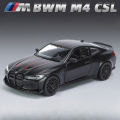 1:36 BMW M4 CSL Diecast Cars Toy Alloy Model High Simulation Doors Opened Pull Back Cars Toys Collection Ornaments Gift for Kids. 
