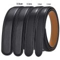 Men Women 2.4 2.8 3.0 3.5 cm Wide Belt No Buckle for Automatic Buckle High Quality PU Leather Belts Body Straps without Buckle.