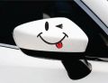 2 Pcs Eye Winkling (Black and Red) Car Side Mirrors Stickers, Auto Styling Decal Sticker for Decoration.. 