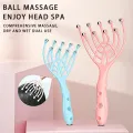 Head Massager Scalp 9 12 Claws Neck Comb Roller 9 Finger Steel Ball Hand Held Relax Spa Hair Care in Home. 