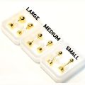 3Pairs Flat Screw Back Ball Stud Earrings for Women, Tiny Ball Earrings with Confortable Flatback for Cartilage Helix Tragus Lobe Piercing. 