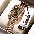 Poedagar 785 ladies watch Waterproof square Dial uniq design Luxury Quartz Watch for Women Stainless Steel Band Wristwatch Reloj Mujer with Box.