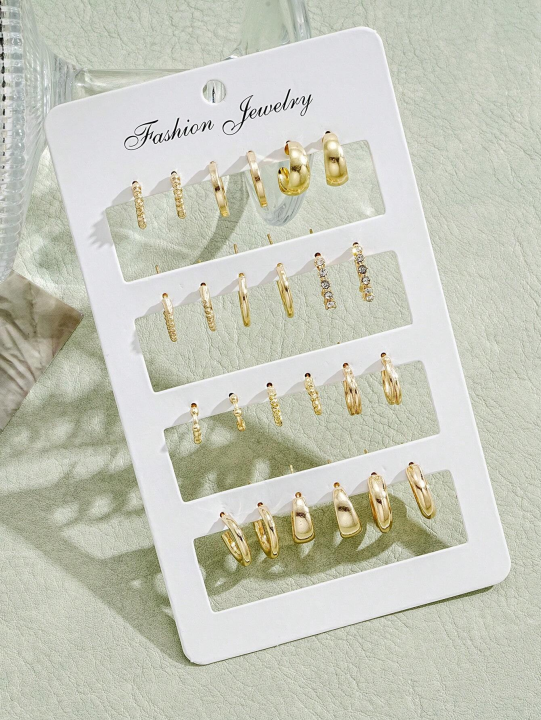 24pcs/Set%20Fashion%20Rhinestone%20Small%20Hoop%20Earrings%20Minimalist%20Everyday%20Earring%20For%20Women%20Date%20Holiday%20Anniversary%20Jewelry%20Gift%20New%20-%20Image%202