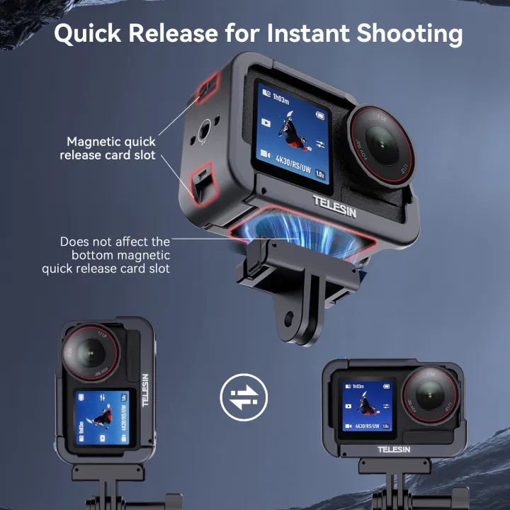 TELESIN%20Protective%20Frame%20Case%20For%20%20OSMO%20Action%203%204%205Pro%20Double%20Clod%20Shoe%20Aluminium%20Alloy%20shell%20For%20%20Action%203%204%205pro%20-%20Image%204