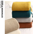 Cable Knit Khaki Throw Blanket Lightweight Knitted Jacquard Throw Blanket for Couch, Sofa, Bed, Chair, Cozy Texture Farmhouse. 