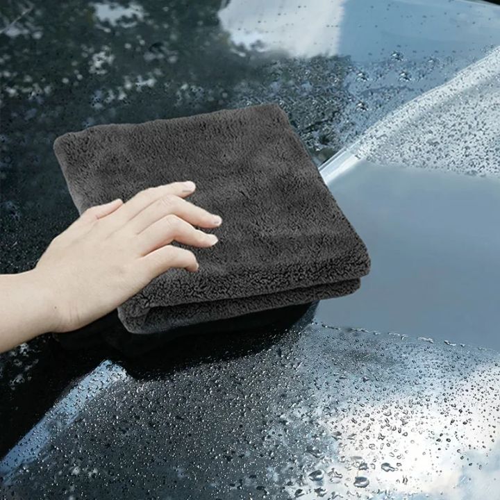 Detailing Rags Microfiber Car Thicken Towels Soft Plush Super Absorbent Edgeless Cloth ...
