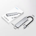 Lemorele TC101 5-in-1 USB C Hub 4K HDMI Docking Station 100W PD USB 3.0 5Gbps for MacBook/// Aluminum Dock.