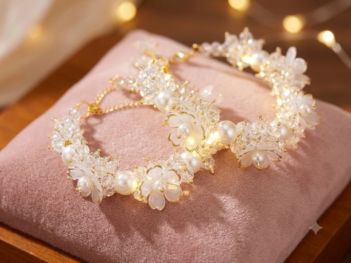Floral%20jewelry%20set%20%7C%20floral%20Gajra%20%7C%20pearl%20Bracelet%20for%20girls%20$%20Women%20%7C%20Crystal%20bead%20bracelet%20%7C%20Mandhi%20jewelry%20set%20%7C%20HZ%20jewelry%20%7C%201%20piece%20price%20800%20-%20Image%203