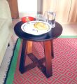 wooden coffee and tea table.