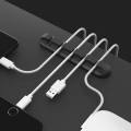 Flexible USB cable organizer cable Winder management clip holder for mouse keyboard earphone. 
