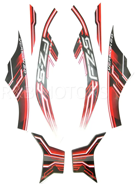 Yamaha%20Fz-S%20V2%20fuel%20Injection%20white%20Bike%20Red%20Sticker%20Full%20Sticker%20Kit%20-%20Image%202