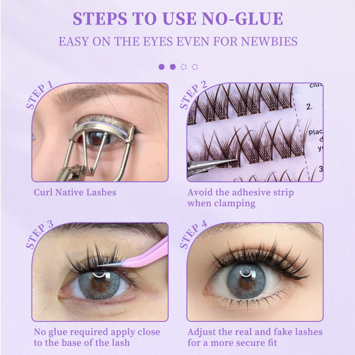 MAGEFY%20No%20Glue%2036/48%20Cluster%20Brown%20Individual%20Eyelashes%2010-12mm%20Required%20Easy%20to%20Remove,%20Natural%20Lash%20Extension%20Eye%20Beauty%20Tools%20-%20Image%206