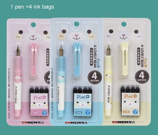 Chren%203360k%20gift%20pen%20pack(%201%20pcs%20pen%20with%204%20ink%20cattridges)%20-%20Image%202
