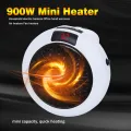 Electric Space Heater Mini Portable Wall Mount Home Office Desktop Warm Air Heater Warmer Fan Silent Remote Fast Heat Thermostat. 