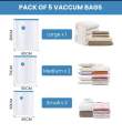 Vacuum Storage Bag Vacuum Bags for Travel, Hand Pump, Vacuum Travel Bags for Luggage, Vacuum Seal Bags for Clothing, Space Saver Vacuum Storage Bags, Travel Essentials, Clothes, Blankets, Pillows. 