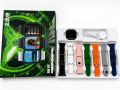 AW03 Smart Watch 7 in 1 Straps 2.01 Big Display Wireless Charging + 7 Silicon Straps For Boys Girls. 