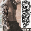 Large Full Arm Sleeve Waterproof Temporary Tattoo Sticker Skul Dragon Snake Lion Wolf Tiger Prajna Fake Tatoo Body Art Men Women. 
