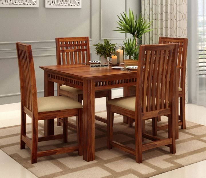 Adolph Compact 4 Seater Dining Table Set with 4 Chairs | Daraz.pk