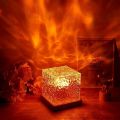 Rechargeable Night Light, Sea Light, Aurora Lamp, Remote Control, 16 Color Conversion, Brightness Adjustment, Dynamic Rotating Water Ripple, Aurora Lamp, Popular, Projector Light, Water Surface, Party.