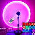 Remote Control RGB Sunset Lamp Projector 16 Colors Changing RGB | Mobile Photography Backgrounds Accessories Lighting Kit Wallpaper. 