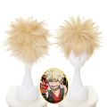My Hero Academia Baku No Hero Bakugou Katsuki Bakugo Synthetic Wig Short Linen Blonde Heat Resistant Cosplay Costume Anime Wig. 