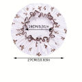 1pc Double Layer Shower Caps, Printed Bonnet, Waterproof Bath Caps Reusable Shower Caps Hair Hat For Women Ladies Spa Salon. 