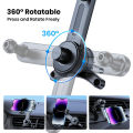 TOPK D42T Car Phone Mount , Extended Arm 3-Point Support Extendable Metal Hook Superior Stability Cell Phone Holder for Cars. 