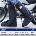 Reusable Anti Slip Rain Boot Shoe Cover Black Waterproof with Reflector High Tube Shoes Dust Covers Motorcycle Bike Rain Cover.