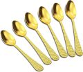 Coffee spoon stinless steel gold colour 6 PCS. 