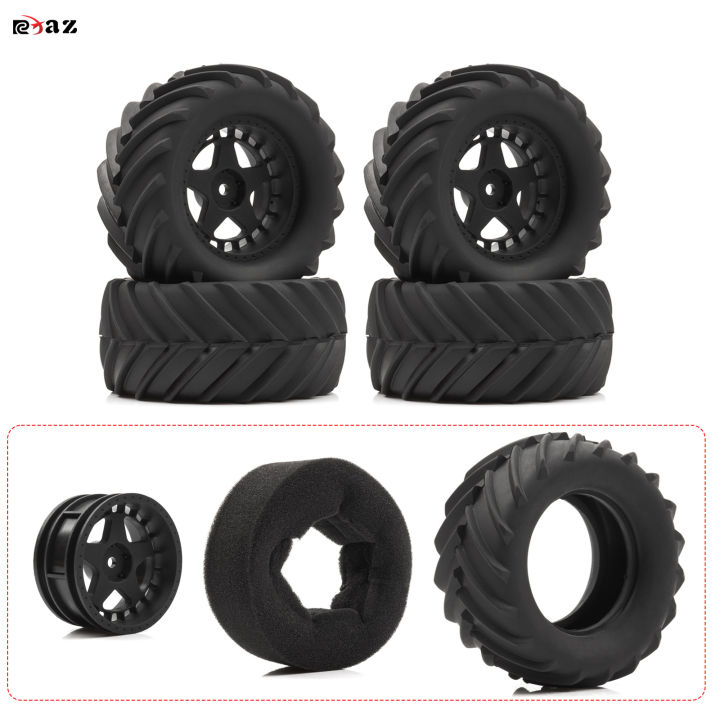 RC 4pcs 86mm 1/10 1/12 Crawler Truck Tires Tyre 12mm Hex For TRAXXA 1/ ...