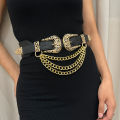 Designer Belts For Women High Quality Luxury Tassel Gold Chain Punk Y2K Silver Stretch Cummerbunds Elastic Waistband Corset.