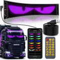 Multifunctional Bright Devil Eyes LED Light for Car Windshield Flexible Programmable Scrolling LED Display Bluetooth APP Control.