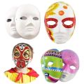 Pack of 5- Plain White Face Mask For Painting DIY Making, Unpainted Mask For Party And Decoration Making. 