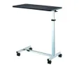 Over bed table with castors height adjustable Hospital Bed Table, Overbed Table with Hidden Wheels and Cup Holder, Adjustable Bedside Table and Rolling Bed Tray and Laptop Cart, Over Bed Hospital Table for. 