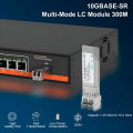 10GBase-SR 850nm Multimode SFP Module, 300m Over LC Fiber, OM3 MMF, Digital Diagnostic Monitoring. 