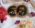 Resin jhumka earings for girls and women premium quality hand made resin jhumka in regular size name can be customized. 