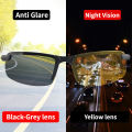 Night Vision Glasses Men Anti-Glare Driving Half Frame Sunglasses for Driver Outdoor Sport Goggles Women Day and Night Eyewear.
