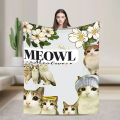 Meowl Cat Owl Winter Forest Flannel Throw Blanket Ultra Soft Plush For Adults Kids Living Room Quality Bedspread. 