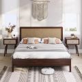 Bme Nipe Queen 14 Inch Bohemian Bed Frame with Adjustable Woven Headboard - Rustic & Vintage Unique Style with Acacia Wood - No Box Spring Needed - Easy Assembly - . 