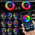 Car Music Rhythm Lamp Car Air Outlet Freshener D2 Vehicle-Mounted Color-Changing Audio Light App Control Music Atmosphere Light.