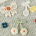 Fashion Cherry Flower Lace Clothing Patches Multifunction Embroidered Fabric Patch Sew-on DIY Applique Clothing Accessories.
