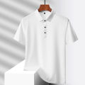 Selected popular nylon fabric, dad's summer clothing, middle-aged men's short sleeved T-shirt, summer ice silk quick drying, mid. 